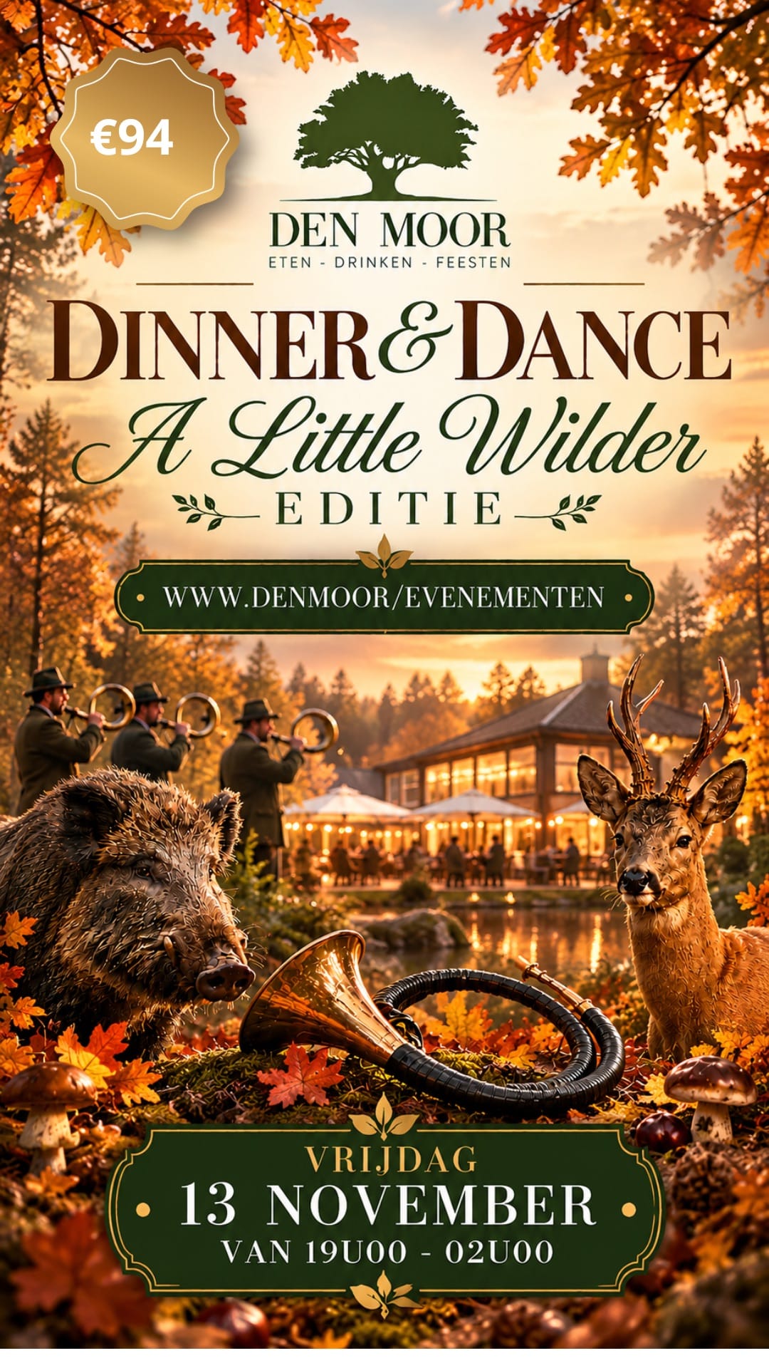 Dinner & Dance Herfst/Wild editie